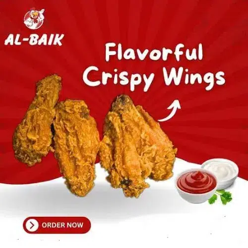 Chicken Wings (4 Pcs, 8 Pcs) (Al-Baik)
