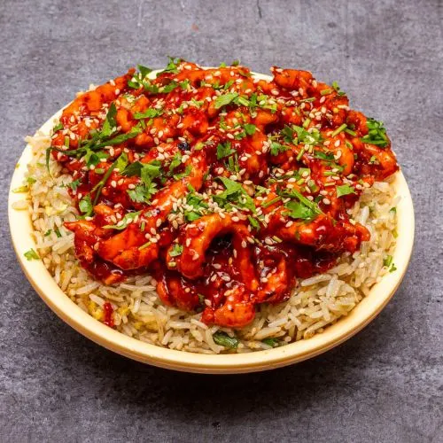 Chicken Dragon Fried Rice-(Bombay Chinese Fast Food)