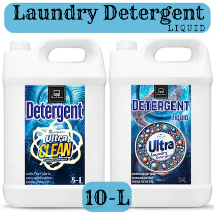 BLISS & BLUSH Liquid Detergent 10 liter Sugarcane and Coconut Surfactants with Lavender Essential Oil | Front, Top load, Hand-wash | 100% Natural, Detergent with Conditioners-(VS)