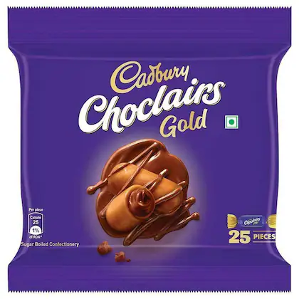 Cadbury Choclairs Gold 125 gm (Pack of 25)-(VS)