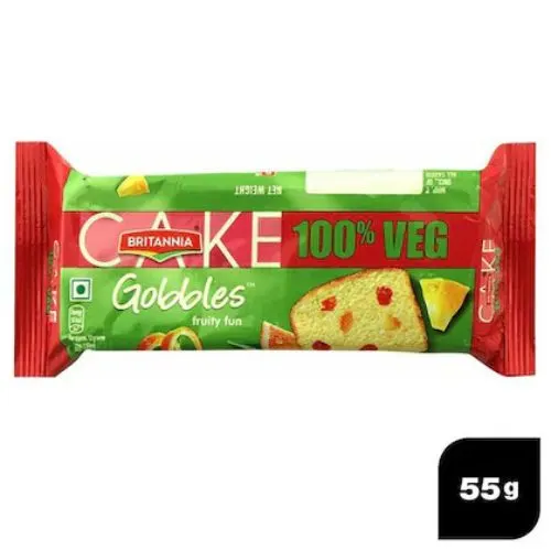 Britannia Gobbles Fruity Fun Cake 55 g-(VS)