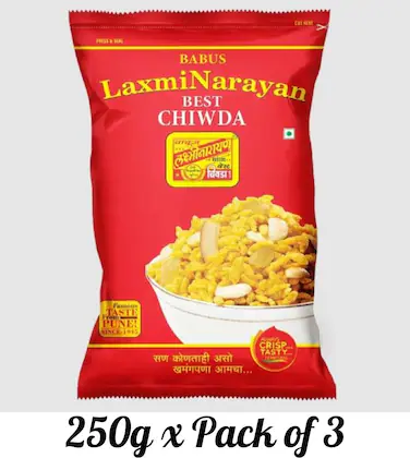 BABUS Laxminarayan Poha Chiwda 0.75kg ( 250g * pack of 3 )-(VS)