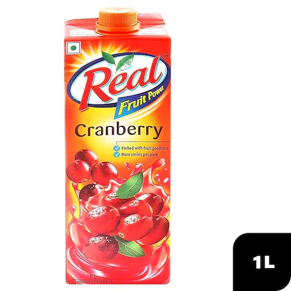 Real Fruit Power Cranberry Fruit Juice 1 L-(VS)