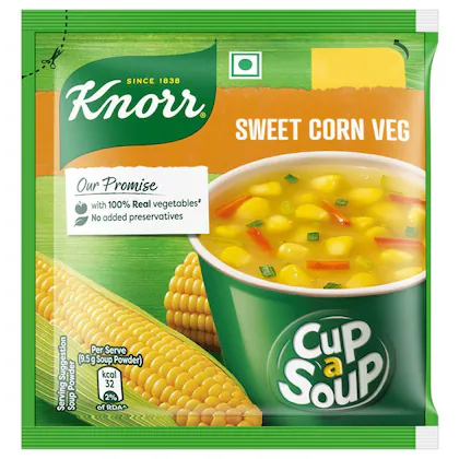 Knorr Sweet Corn Veg Instant Cup-a-Soup 9.5 gm-(VS)