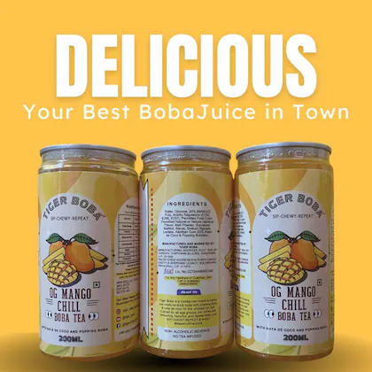 Tiger Boba OG Mango Chill Boba Tea-(VS)