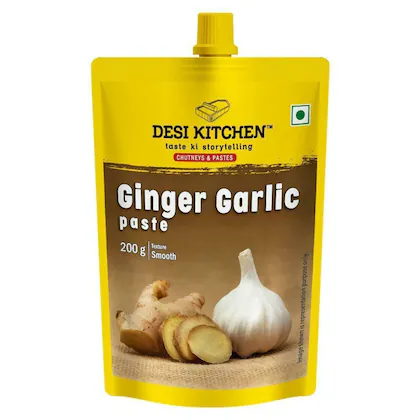 Desi Kitchen Ginger Garlic Paste-Lassan Adrak Ka Paste-Lehsun Adrak Ka Paste 200 gm-(VS)