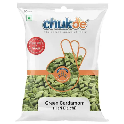 Chukde Green Cardamom-Hari Elaichi-Elaichi 50 gm-(VS)