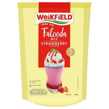 Weikfield Strawberry Instant Falooda Mix 200 gm (Pouch)-(VS)
