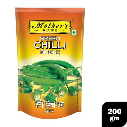 Mother's Recipe Green Chilli Pickle, Mirch Ka Achaar 200 gm-(VS)