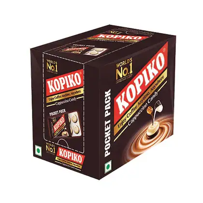KOPIKO Cappuccino Coffee Candy - World's No 1 Coffee Candy - Pocket Pack -504gm (24+1 Units X 6 Pieces in Each)(Pack of 1 )-(VS)
