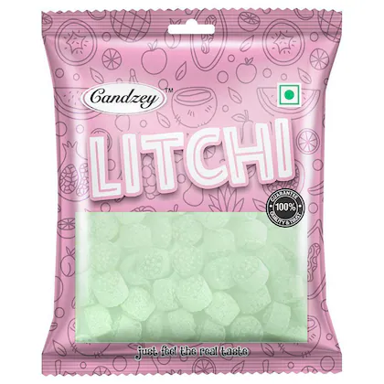 Candzey Litchi Candy 100 gm-(VS)