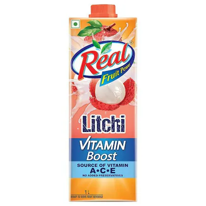 Real Fruit Power Vitamin Boost Litchi Juice 1 L-(VS)