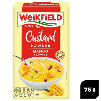 Weikfield Mango Flavour Custard Powder 75 gm-(VS)