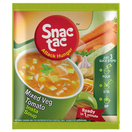 Snac tac Mixed Veg Tomato Insta Soup 13 gm-(VS)