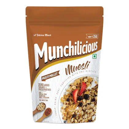 Munchilicious Muesli Breakfast Cereals Multi Millet - 350gm-(VS)