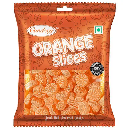 Candzey Orange Slices Candy 100 gm-(VS)