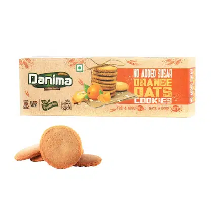 Danima Orange Cookies No Added Sugar, 150 G (Pack of 3)-(VS)
