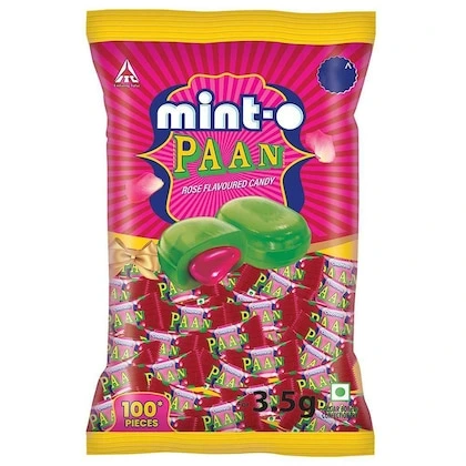 Candyman Minto Paan Rose Flavoured Candy 100 pcs 350 gm-(VS)