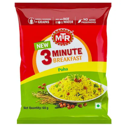 MTR 3 Minute Breakfast Poha Mix 60 gm-(VS)