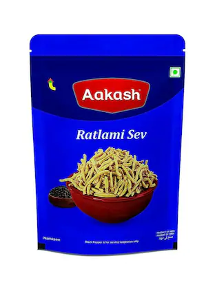 Aakash Namkeen Ratlami Sev With Kali Mirch, Ajm-(JM)wain And Laung 900gm-(VS)