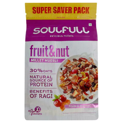Soulfull Millet Muesli With Fruits & Almonds 700 gm-(VS)