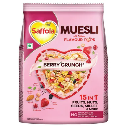 Saffola Berry Crunch Muesli 185 gm-(VS)