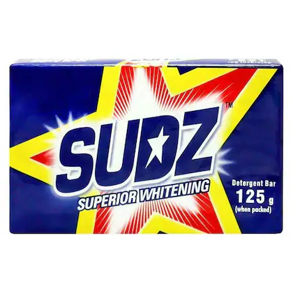 Sudz Superior Whitening Detergent Bar 125 gm-(VS)