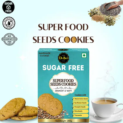 De Best Sugar Free Seeds Cookies 200gm-(VS)