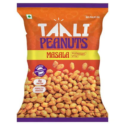 Taali Bharuchi Peanuts | Masala | Spicy Indian Roasted Peanuts | No Palm Oil, No Maida | 150g x Pack of 1-(VS)