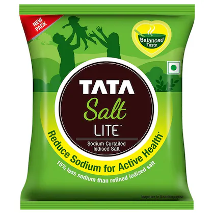 Tata Lite Sodium Curtailed Iodised Salt-Namak 1 kg-(VS)