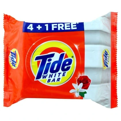 Tide White Detergent Bar 200 g (4+1 Free)-(VS)