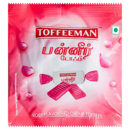 Toffeeman Rose Flavoured Creme Toffees 30 gm-(VS)