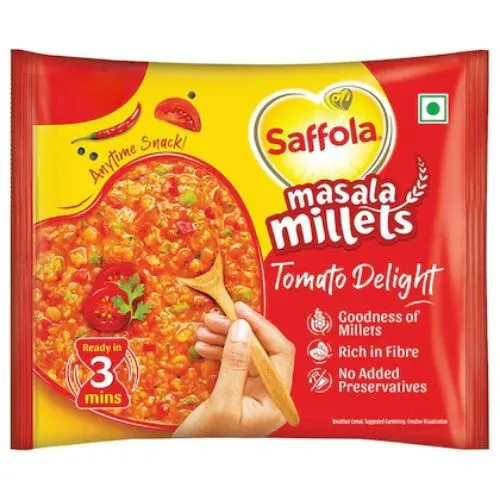Saffola Masala Millets Tomato Delight Oats 35 g-(VS)