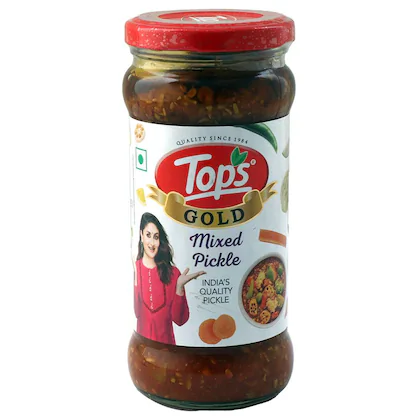 Tops Gold Mixed Pickle, Mixed Achar, Mix Achaar 375 gm-(VS)