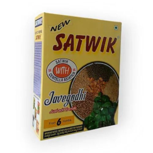 SATWIK Javegodhi Baby Food | No Salt & Sugar | Gluten-Free, Easily Digestible Cereal for Babies 6_36 Months | Made with Javegodi, Green Gram, Jowar, Almond & Kochgi Rice | Natural Baby Food _ 300g(VS)