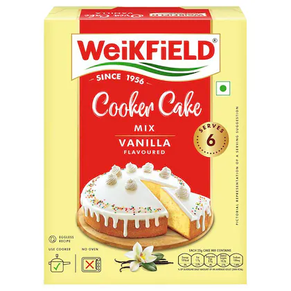 Weikfield Vanilla Flavour Cake Dry Mix 150 g (Carton)-(VS)