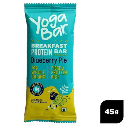 Yogabar Blueberry Pie Protein Bar 45 gm-(VS)