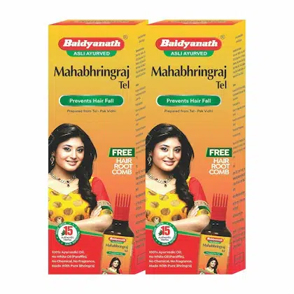 Baidyanath Mahabhringraj Tel, 100ml (Pack of 2) Hair Growth Oil | Anti Dandruff(VS)