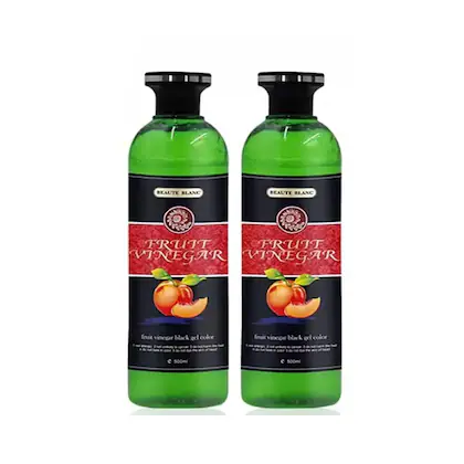 BEAUTE BLANC Fruit Vinegar Hair Dye Color for Both Men, Women, Natural & Ammonia Free Color Dye (Black) 1000 ml(VS)