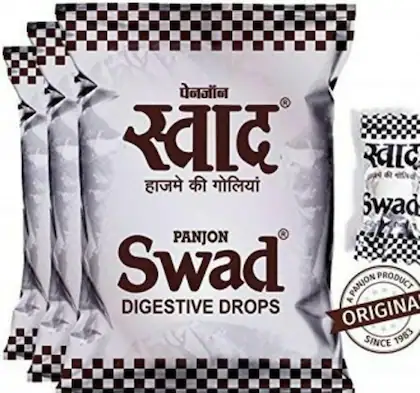Swad Digestive Candy (50 Toffee x 3 Pack), Chatpati, Khatti Meethi Swad Original Toffee | Toffee Packet For Birthday, Party Pack for Family and Friends(VS)