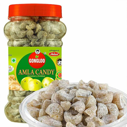 GONGLOO Homemade Amla Candy | Regulates Metabolism | High in Vitamin C & Fibre | Hygienically Packed | Rich in Antioxidants | Improves Immunity | 500 GM-(VS)