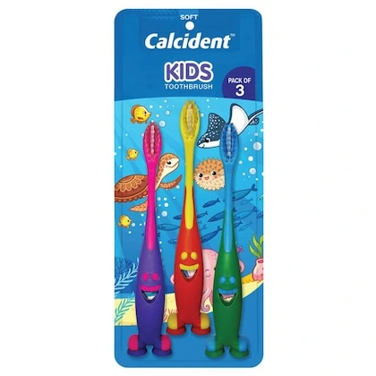 Calcident Kids (Soft) Toothbrush 3 pcs-(VS)