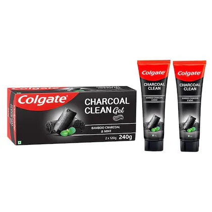 Colgate Charcoal Clean Toothpaste 120 g (Pack of 2)-(VS)
