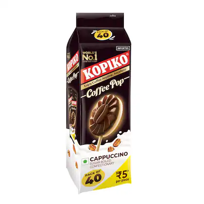 Kopiko Coffee Pop, Delicious Coffee Lollipop, Pack of 1, 20 Units-(VS)
