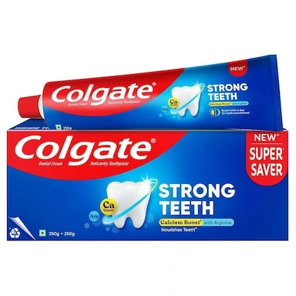 Colgate Strong Teeth Saver Pack Toothpaste 250 g (Pack of 2)-(VS)
