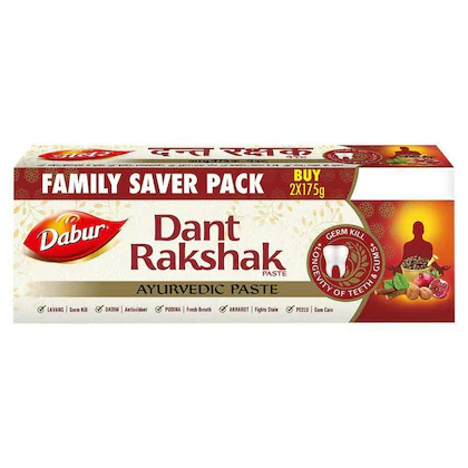 Dabur Dant Rakshak Ayurvedic Paste 175 g (Pack of 2)-(VS)