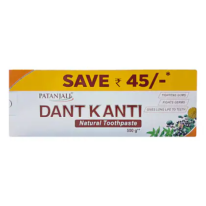 Divya Patanjali Dant Kanti Natural Toothpaste (200 + 200 + 100) gm-(VS)