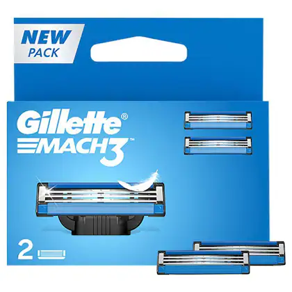 Gillette Mach3 Shaving Cartridge 3 Blades 2 pcs-(VS)