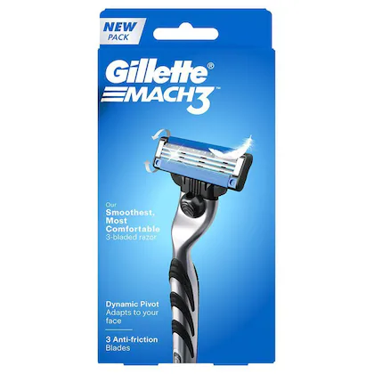 Gillette Mach3 Manual Shaving Razor 3 Blades-(VS)