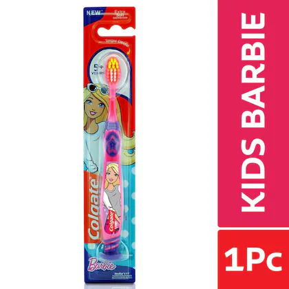 Colgate Barbie (Extra Soft) Kids Toothbrush with Tongue Cleaner (5+ Years)-(VS)